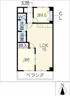 ヒルズ平和ケ丘【2階】の間取り