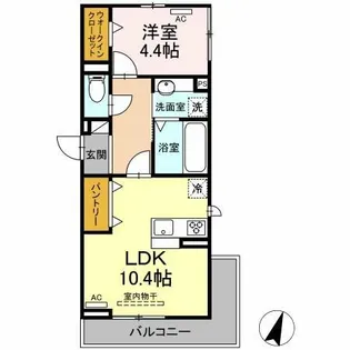 ル・グロンシャリオ【201号室】の間取り