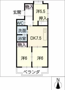 リバーランド河原【1階】の間取り
