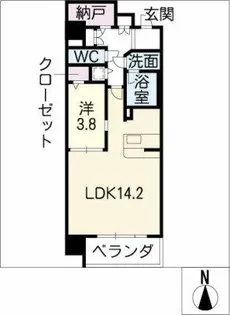レジディア白壁【3階】の間取り