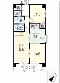 エミネンス江南【5階】の間取り