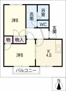 フレグランス平針【1階】の間取り