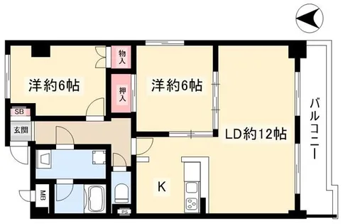 カーサ・ベラ【202号室】の間取り