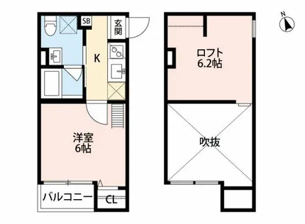 プラムハウス【2階】の間取り