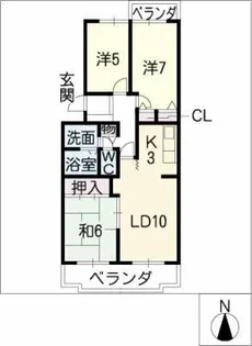 ヴェルデュール八事【1階】の間取り