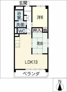 ドミール栄【4階】の間取り