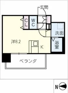 SHOKEN RESIDENCE名古屋太閤通【9階】の間取り