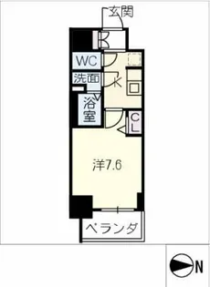 SHOKEN RESIDENCE名古屋太閤通【4階】の間取り