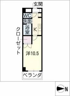 アベニール平安【4階】の間取り