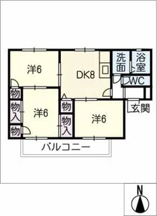 シャルマン池田【1階】の間取り