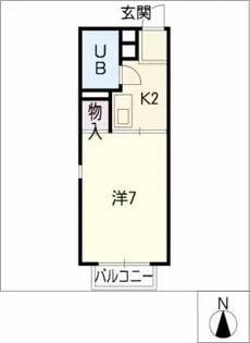 ドーミトリ前山C棟【1階】の間取り
