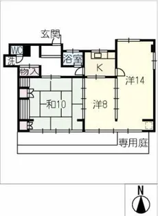 コーポ葵【1階】の間取り