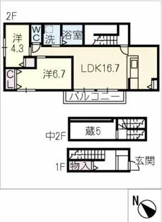Zelkova【2階】の間取り