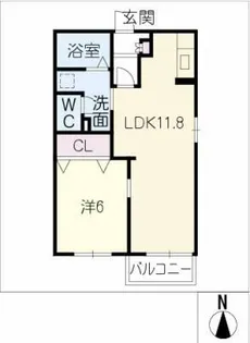 ソシア梅ヶ丘【2階】の間取り