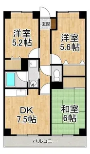 サンライズ鏡【4階】の間取り