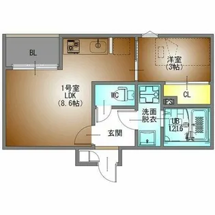 REGALEST草薙【3階】の間取り