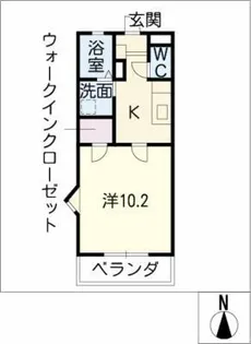 アムール青陵【1階】の間取り