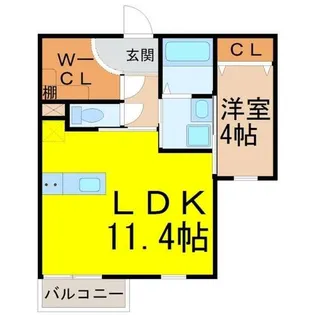 ilusion高畑【3階】の間取り