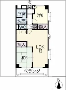 アビタシオン天子田【2階】の間取り