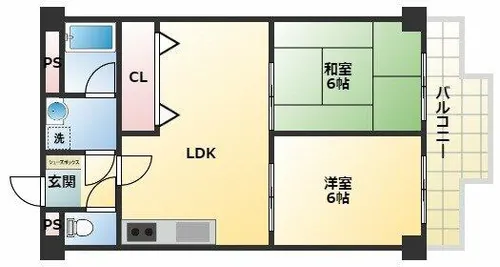 加美東グリーンハイツ【6階】の間取り