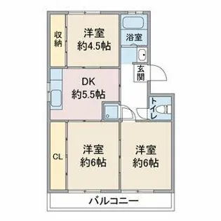 マメゾン八勝【1階】の間取り