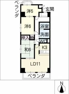 フレンドビル21【10階】の間取り