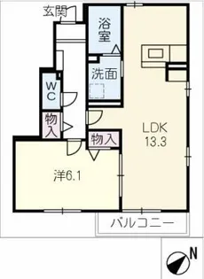 アイリス藤【1階】の間取り