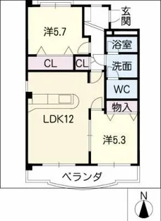 Shine幸栄Ⅱ【1階】の間取り