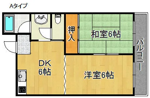 ローズマンション【4階】の間取り
