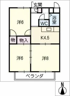 カミールハイツ【1階】の間取り