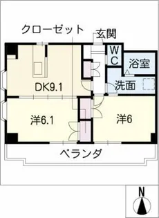 メゾン幅下【3階】の間取り
