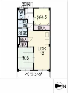 メゾン阪野【4階】の間取り