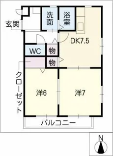 オフリール滝ノ水【1階】の間取り
