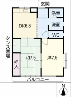 コーポ佐野Ⅱ【1階】の間取り