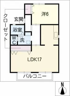 ヴィラアクシス A棟【2階】の間取り