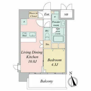 スプランディッド大須門前町【0206号室】の間取り
