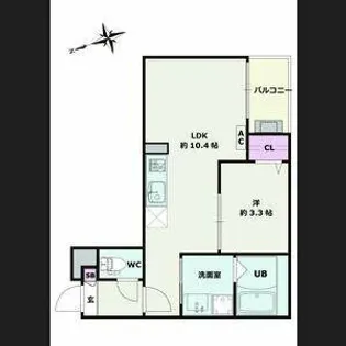 JACK KITAJO Ⅰ【1階】の間取り