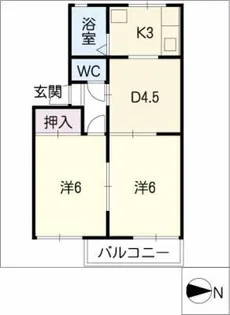 ヴォーリバージュ【2階】の間取り