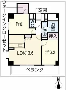 WILL STAGE BIHOU【5階】の間取り