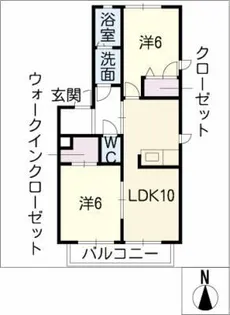 琵琶里ディアス【1階】の間取り