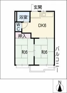 フォーブル赤坂【2階】の間取り
