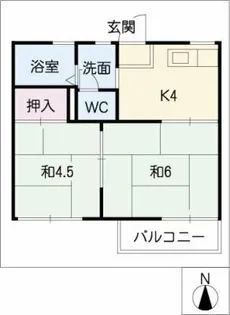 サニーレジデンス【2階】の間取り