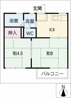 サニーレジデンス【2階】の間取り