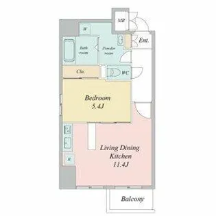 レジディア久屋大通Ⅱ(旧マーレ)【0305号室】の間取り