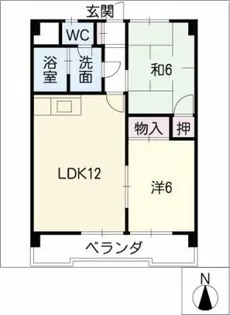 レジデンス上八田【3階】の間取り