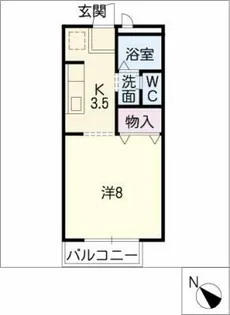 とぼねフラット【2階】の間取り