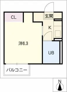 フレグランスやまと【2階】の間取り