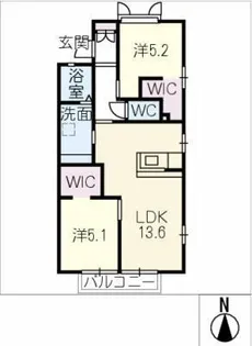 グリーンステージ トリイ【1階】の間取り