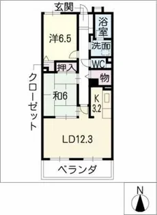 グレイス覚王山【4階】の間取り