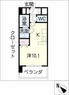 オーシャンフロントりんくう【1階】の間取り